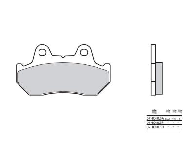 Plaquettes de frein Brembo 07HO10SP M&eacute;tal Fritt&eacute;