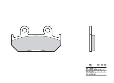 Plaquettes de frein Brembo 07HO21SC M&eacute;tal fritt&eacute;