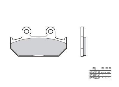 Plaquettes de frein Brembo 07HO23SA M&eacute;tal fritt&eacute;
