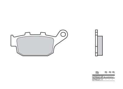 Plaquettes de frein Brembo 07HO27SP M&eacute;tal Fritt&eacute;