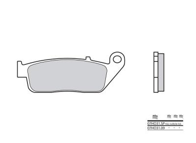 Plaquettes de frein Brembo 07HO31SP M&eacute;tal Fritt&eacute;