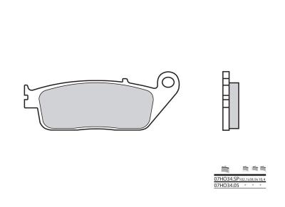 Plaquettes de frein Brembo 07HO34SP M&eacute;tal Fritt&eacute;