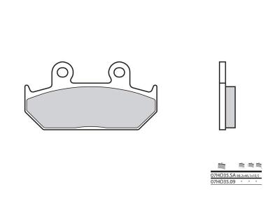 Plaquettes de frein Brembo 07HO35SA M&eacute;tal Fritt&eacute;