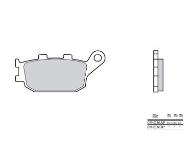 Plaquettes de frein Brembo 07HO36SP M&eacute;tal fritt&eacute;