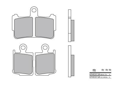 Plaquettes de frein Brembo 07HO37SA M&eacute;tal fritt&eacute;