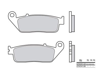 Plaquettes de frein Brembo 07HO41SA M&eacute;tal fritt&eacute;
