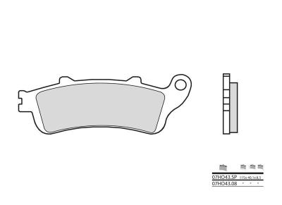 Plaquettes de frein Brembo 07HO43SP M&eacute;tal Fritt&eacute;