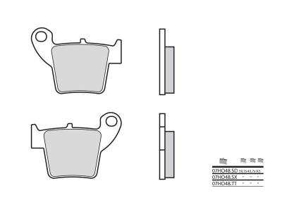 Plaquettes de frein Brembo 07HO48SD M&eacute;tal fritt&eacute;