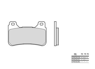 Plaquettes de frein Brembo 07HO50LA M&eacute;tal fritt&eacute; premium