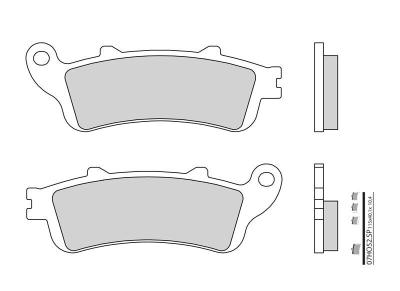 Plaquettes de frein Brembo 07HO52SP M&eacute;tal Fritt&eacute;