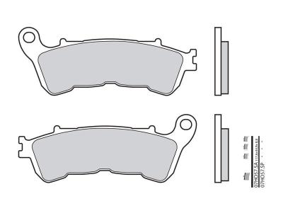 Plaquettes de frein Brembo 07HO57SA M&eacute;tal fritt&eacute;