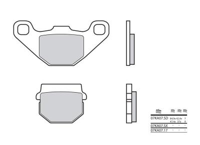 Plaquettes de frein Brembo 07KA0717 Organique