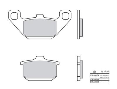 Plaquettes de frein Brembo 07KA08SA M&eacute;tal Fritt&eacute;