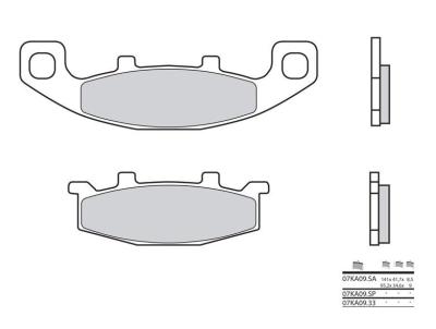 Plaquettes de frein Brembo 07KA09SA M&eacute;tal fritt&eacute;