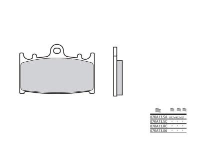 Plaquettes de frein Brembo 07KA1306 Organique