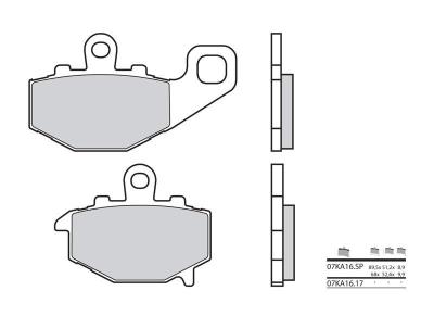 Plaquettes de frein Brembo 07KA16SP M&eacute;tal fritt&eacute;