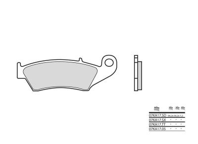 Plaquettes de frein Brembo 07KA17SD M&eacute;tal fritt&eacute;