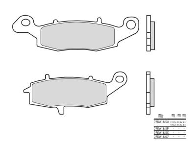 Plaquettes de frein Brembo 07KA18LA M&eacute;tal fritt&eacute; premium