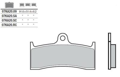 Plaquettes de frein Brembo 07KA20SC M&eacute;tal fritt&eacute;