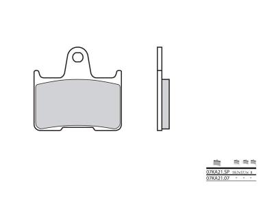 Plaquettes de frein Brembo 07KA21SP M&eacute;tal Fritt&eacute;