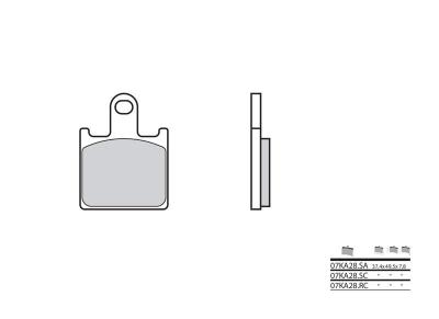 Plaquettes de frein Brembo 07KA28SC M&eacute;tal Fritt&eacute;