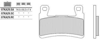 Plaquettes de frein Brembo 07KA29SA M&eacute;tal Fritt&eacute;