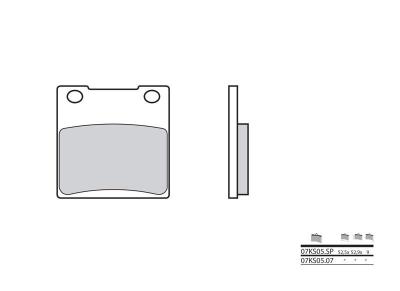 Plaquettes de frein Brembo 07KS05SP M&eacute;tal fritt&eacute;