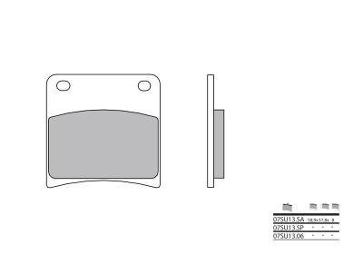 Plaquettes de frein Brembo 07SU1306 Organique