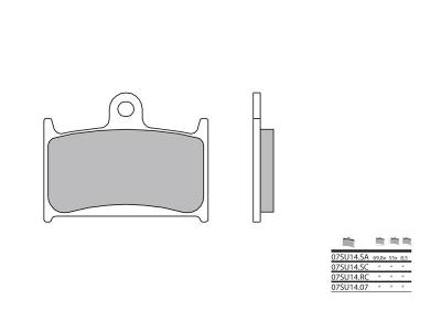 Plaquettes de frein Brembo 07SU14RC Carbone C&eacute;ramique Racing