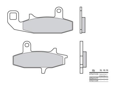 Plaquettes de frein Brembo 07SU15SA M&eacute;tal Fritt&eacute;