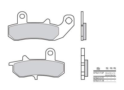 Plaquettes de frein Brembo 07SU17SP M&eacute;tal Fritt&eacute;