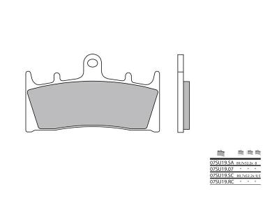 Plaquettes de frein Brembo 07SU19RC Carbone C&eacute;ramique Racing