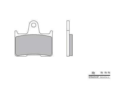 Plaquettes de frein Brembo 07SU25SP M&eacute;tal Fritt&eacute;