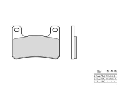 Plaquettes de frein Brembo 07SU27LA M&eacute;tal fritt&eacute; route