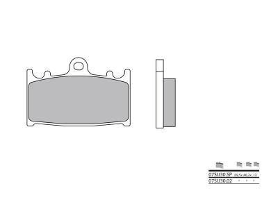 Plaquettes de frein Brembo 07SU30SP M&eacute;tal fritt&eacute;