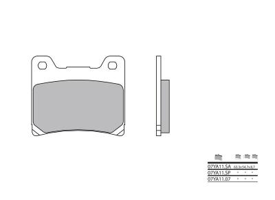 Plaquettes de frein Brembo 07YA11SP M&eacute;tal fritt&eacute;