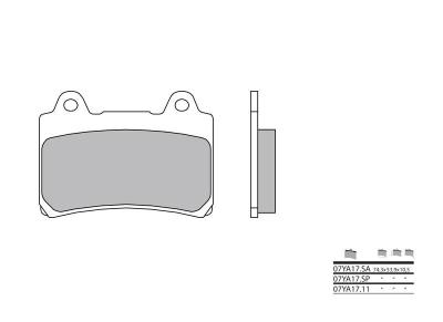 Plaquettes de frein Brembo 07YA1711 Organique