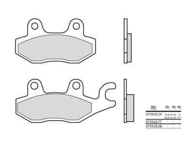 Plaquettes de frein Brembo 07YA20SP M&eacute;tal Fritt&eacute;