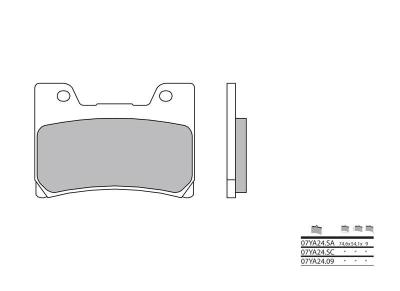 Plaquettes de frein Brembo 07YA24SA M&eacute;tal Fritt&eacute;