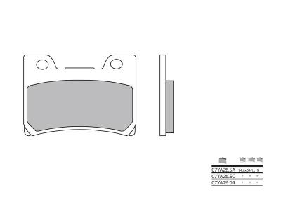 Plaquettes de frein Brembo 07YA26SA M&eacute;tal Fritt&eacute;