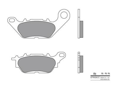 Plaquettes de frein Brembo 07YA28CC Organique
