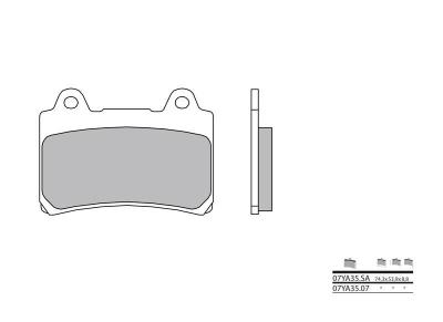 Plaquettes de frein Brembo 07YA3507 Organique