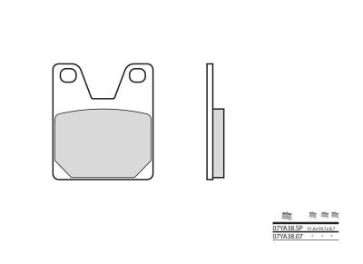 Plaquettes de frein Brembo 07YA38SP M&eacute;tal fritt&eacute;