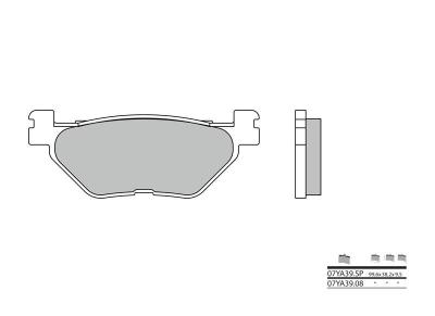 Plaquettes de frein Brembo 07YA39SP M&eacute;tal Fritt&eacute;