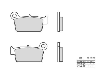 Plaquettes de frein Brembo 07YA41SX M&eacute;tal Fritt&eacute; Racing