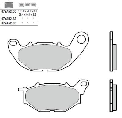 Plaquettes de frein Brembo 07YA52SA M&eacute;tal Fritt&eacute;