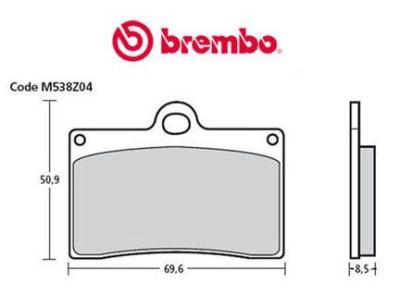 Plaquettes de frein Brembo M538 Z03 Type D Endurance