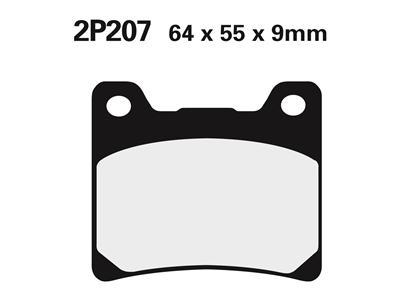 Plaquettes de frein Nissin 2P207SS Semi-M&eacute;tallique