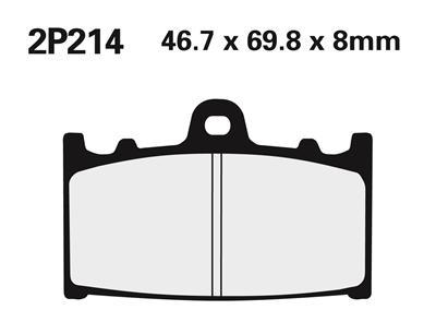 Plaquettes de frein Nissin 2P214NS Semi-M&eacute;tallique