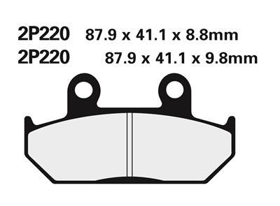 Plaquettes de frein Nissin 2P220ST Sinter